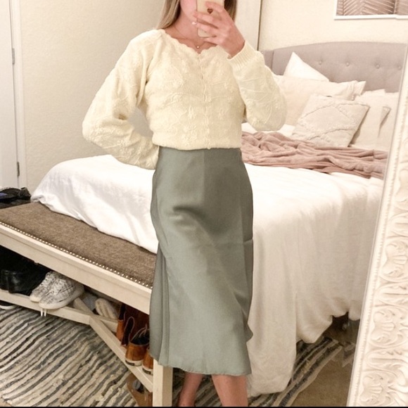 all:row Dresses & Skirts - All:Row pistachio green slip skirt